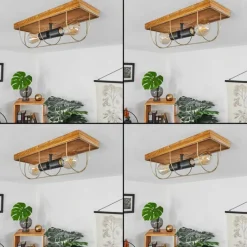 Lampes Dorées-hofstein Plafonnier Hodne Écru, Noir, 2 lumières