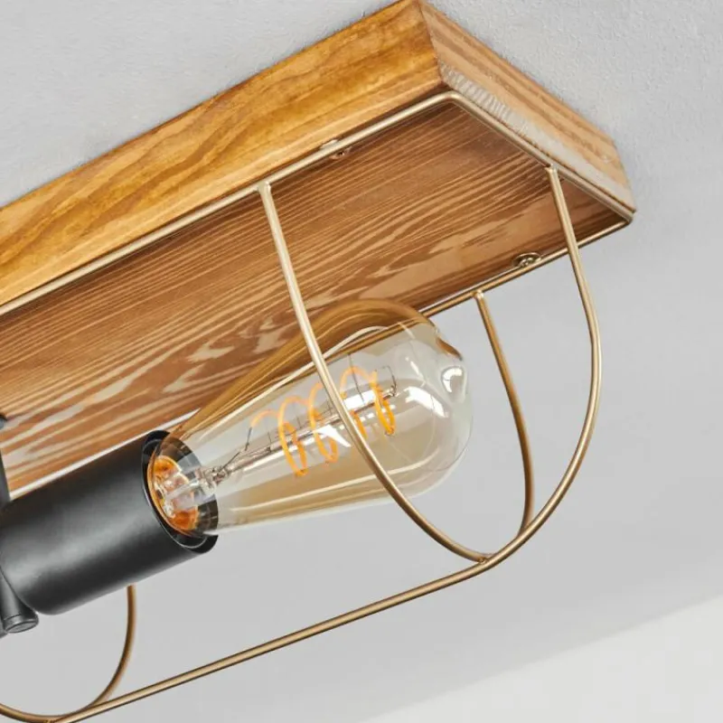 Lampes Dorées-hofstein Plafonnier Hodne Écru, Noir, 2 lumières