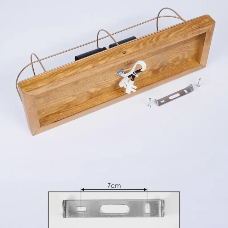 Lampes Dorées-hofstein Plafonnier Hodne Écru, Noir, 2 lumières