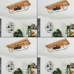 Lampes Vintages & Rétros-hofstein Plafonnier Hodne Écru, Noir, 2 lumières