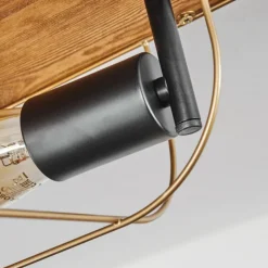 Lampes Dorées-hofstein Plafonnier Hodne Écru, Noir, 3 lumières