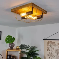 Lampes Dorées-hofstein Plafonnier Hodne Écru, Noir, 3 lumières