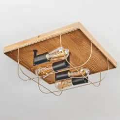 Lampes Dorées-hofstein Plafonnier Hodne Écru, Noir, 4 lumières