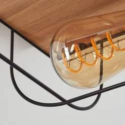 Lampes Vintages & Rétros-hofstein Plafonnier Hodne Écru, Noir, 2 lumières