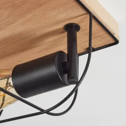 Lampes Vintages & Rétros-hofstein Plafonnier Hodne Écru, Noir, 2 lumières