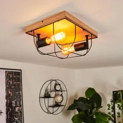 Lampes Vintages & Rétros-hofstein Plafonnier Hodne Écru, Noir, 2 lumières