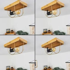 Lampes Dorées-hofstein Plafonnier Hodne Écru, Noir, 1 lumière