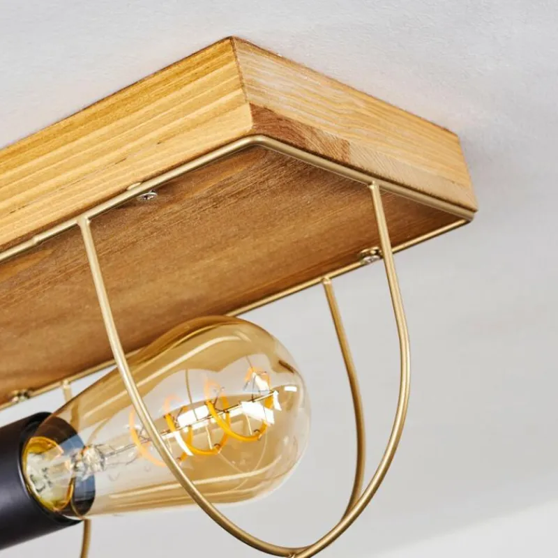 Lampes Dorées-hofstein Plafonnier Hodne Écru, Noir, 1 lumière