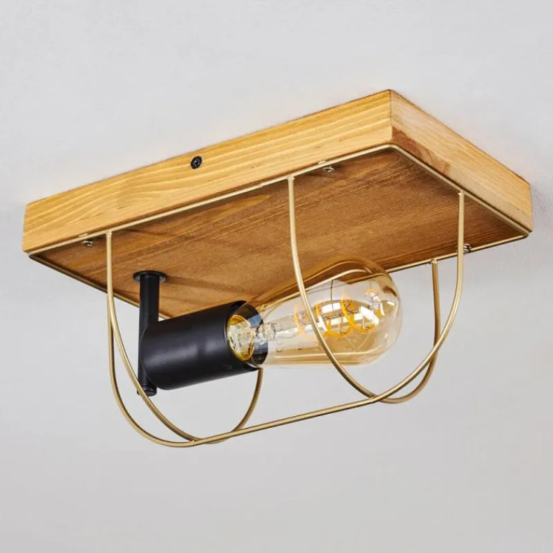 Lampes Dorées-hofstein Plafonnier Hodne Écru, Noir, 1 lumière