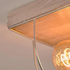 Lampes Vintages & Rétros-hofstein Plafonnier Hodne Gris, Écru, Noir, 2 lumières