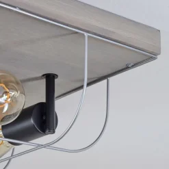 Lampes Vintages & Rétros-hofstein Plafonnier Hodne Gris, Écru, Noir, 4 lumières