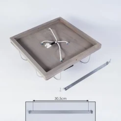 Lampes Vintages & Rétros-hofstein Plafonnier Hodne Gris, Écru, Noir, 4 lumières