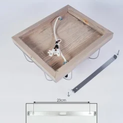 Lampes Vintages & Rétros-hofstein Plafonnier Hodne Gris, Noir, 2 lumières