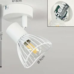 Luminaires Rustiques-hofstein Plafonnier Holbol Blanc, 1 lumière