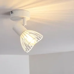 Luminaires Rustiques-hofstein Plafonnier Holbol Blanc, 1 lumière