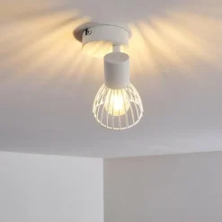 Luminaires Rustiques-hofstein Plafonnier Holbol Blanc, 1 lumière