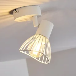 Luminaires Rustiques-hofstein Plafonnier Holbol Blanc, 1 lumière