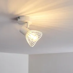 Luminaires Rustiques-hofstein Plafonnier Holbol Blanc, 1 lumière