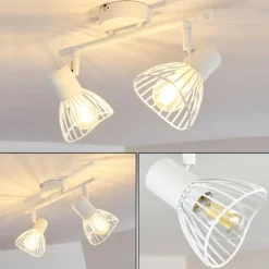 hofstein Plafonnier Holbol Blanc, 2 lumières* Spots Et Projecteurs