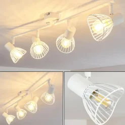 hofstein Plafonnier Holbol Blanc, 4 lumières* Spots Et Projecteurs