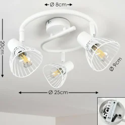 hofstein Plafonnier Holbol Blanc, 3 lumières* Spots Et Projecteurs