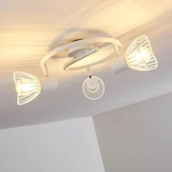 hofstein Plafonnier Holbol Blanc, 3 lumières* Spots Et Projecteurs