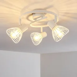 hofstein Plafonnier Holbol Blanc, 3 lumières* Spots Et Projecteurs
