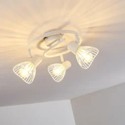 hofstein Plafonnier Holbol Blanc, 3 lumières* Spots Et Projecteurs