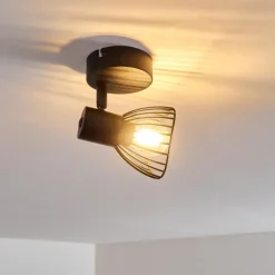 hofstein Plafonnier Holbol Noir, 1 lumière