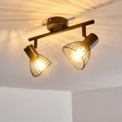 hofstein Plafonnier Holbol Noir, 2 lumières