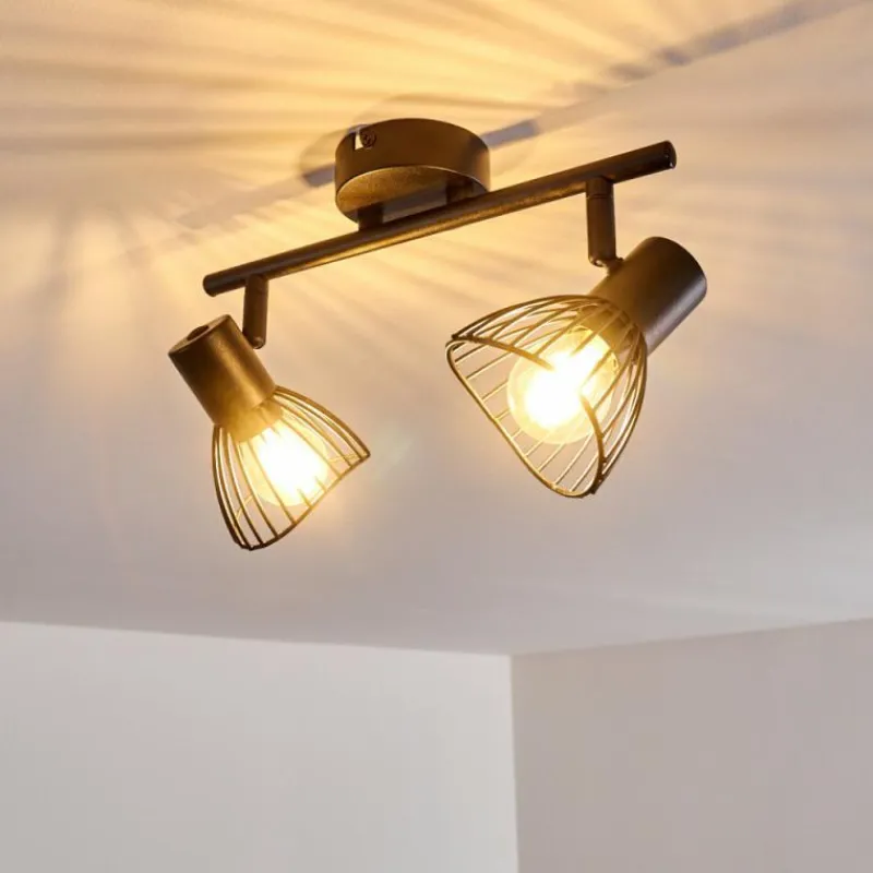 hofstein Plafonnier Holbol Noir, 2 lumières