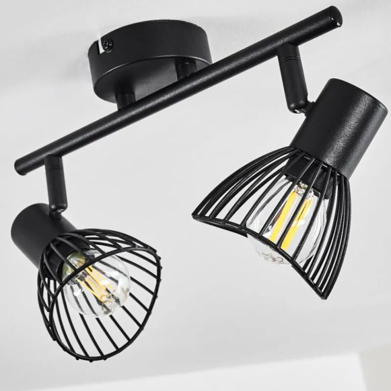 hofstein Plafonnier Holbol Noir, 2 lumières