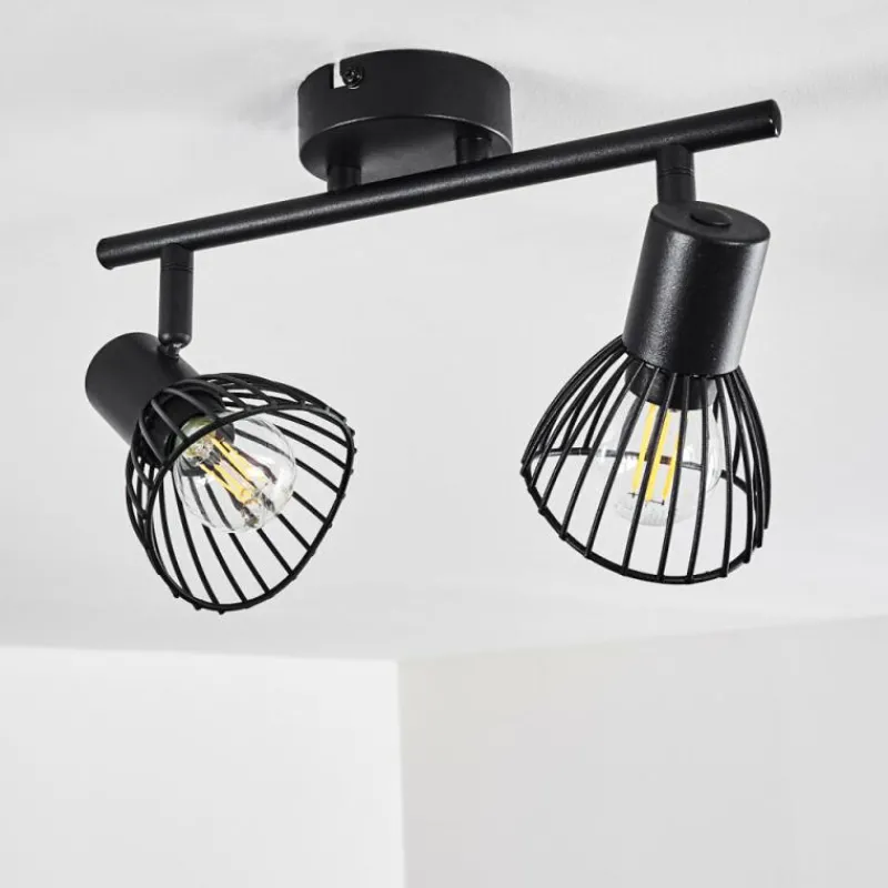 hofstein Plafonnier Holbol Noir, 2 lumières