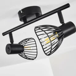 hofstein Plafonnier Holbol Noir, 2 lumières