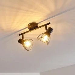 hofstein Plafonnier Holbol Noir, 2 lumières