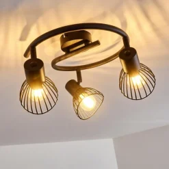 hofstein Plafonnier Holbol Noir, 3 lumières