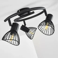 hofstein Plafonnier Holbol Noir, 3 lumières