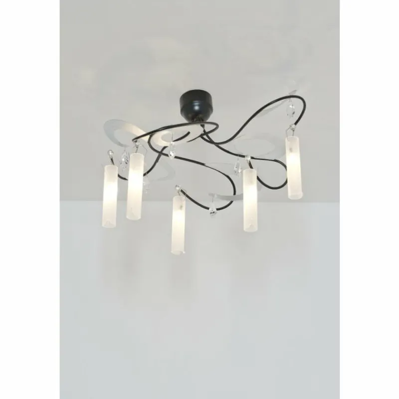 Luminaires Holländer Plafonnier Holländer CASINO Noir, Argenté, 5 lumières* Plafonniers