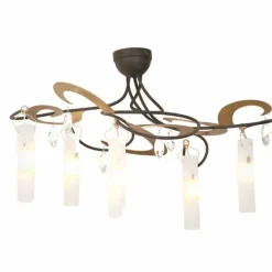 Luminaires Holländer Plafonnier Holländer CASINO Brun, Or, Noir, 5 lumières