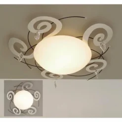 Luminaires Holländer Plafonnier Holländer CASINO Noir, Argenté, 2 lumières