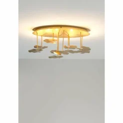 Luminaires Rustiques-Luminaires Holländer Plafonnier Holländer CONTROVERSIA LED Or, 10 lumières