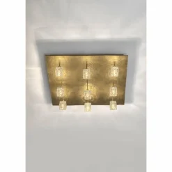 Luminaires Holländer Plafonnier Holländer LUCENTE Or, 9 lumières
