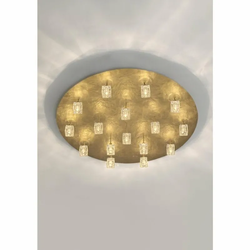 Luminaires Holländer Plafonnier Holländer LUCENTE Or, 16 lumières