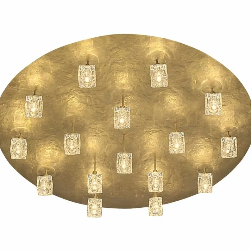 Luminaires Holländer Plafonnier Holländer LUCENTE Or, 16 lumières