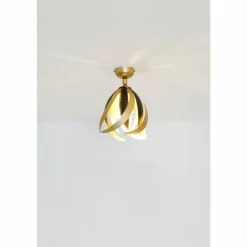 Lampes Dorées-Luminaires Holländer Plafonnier Holländer PROSPERO Brun, Or, Noir, 1 lumière