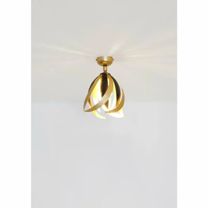 Lampes Dorées-Luminaires Holländer Plafonnier Holländer PROSPERO Brun, Or, Noir, 1 lumière