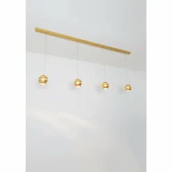 Luminaires Rustiques-Luminaires Holländer Plafonnier Holländer SUOPARE Or, 4 lumières