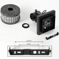 Lampes Industrielles-hofstein Plafonnier Holsa Noir, 1 lumière