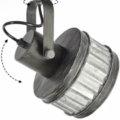 Lampes Industrielles-hofstein Plafonnier Holsa Noir, 1 lumière