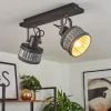 Lampes Industrielles-hofstein Plafonnier Holsa Noir, 2 lumières